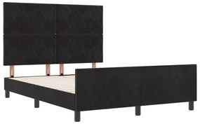 vidaXL Κρεβάτι Μαύρο 140x200 εκ. Βελούδο