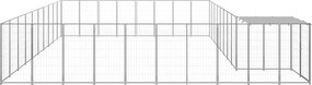 vidaXL Σπιτάκι Σκύλου Ασημί 25,41 μ² Ατσάλινο