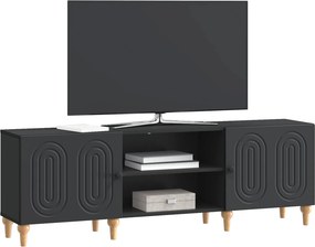 vidaXL Ντουλάπι TV 150 x 31 x 50 εκ. Μαύρο Επεξεργασμένο Ξύλο