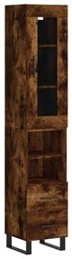vidaXL Ντουλάπι Καπνιστή δρυς 34,5x34x180 εκ. από Επεξεργασμένο Ξύλο