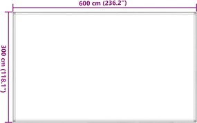 vidaXL Χαλί Σκηνής Ανθρακί 300 x 600 εκ.