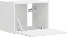 vidaXL Ντουλάπι Τηλεόρασης Τοίχου Επιτοίχιο 2 pcs Λαμπερό Λευκό