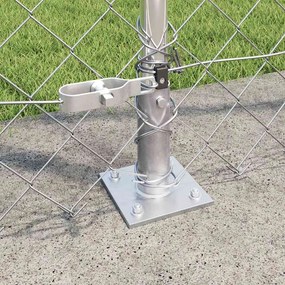 vidaXL Συρματόπλεγμα με Σκυρόδεμα 10 x 1,6 m Ασημί Δίχτυ