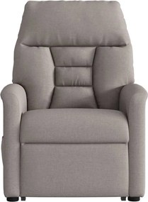 vidaXL Πολυθρόνα Μασάζ Ηλεκτρική Ανακλ.Taupe Υφασμάτινη