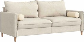 vidaXL Μαξιλάρια Στήριγμα 2 pcs Κρεμ Ø 15 x 40 εκ Υφασμάτινο Κορντουρά