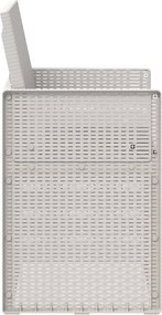 vidaXL Καρέκλες Εστιατορίου Κήπου 2 pcs Άσπρο και Ανθρακί PP