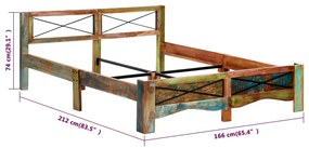 ΠΛΑΙΣΙΟ ΚΡΕΒΑΤΙΟΥ 160 X 200 ΕΚ. ΑΠΟ ΜΑΣΙΦ ΑΝΑΚΥΚΛΩΜΕΝΟ ΞΥΛΟ 247667