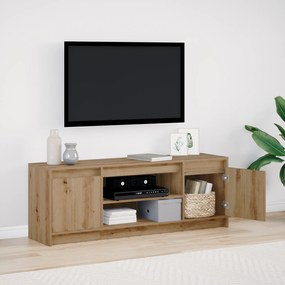 vidaXL Ντουλάπι Τηλεόρασης με LED σε Artisan Oak 139.5x34x50 cm, Φτιαγμένο από Μηχανουργημένο Ξύλο