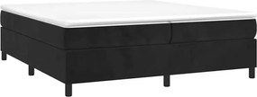 vidaXL Κρεβάτι Boxspring με Στρώμα Μαύρο 200x200 εκ. Βελούδινο