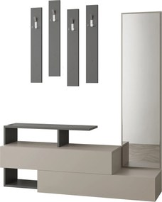 Έπιπλο Εισόδου Ανοιχτή Μόκα / Ανθρακί RAMDA 137x35x54,5