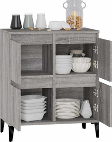 vidaXL Ντουλάπι Γκρι Sonoma 60x35x70 εκ. από Επεξεργασμένο Ξύλο