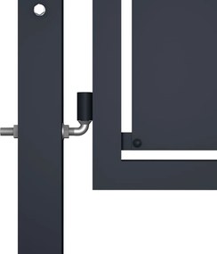 vidaXL Πόρτα Κήπου Ανθρακί 350x175 εκ. από Ατσάλι