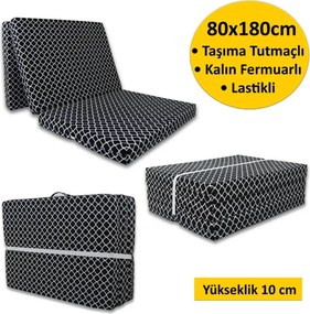 Πτυσσόμενο στρώμα αφρού για μονό κρεβάτι 180x80x10 cm