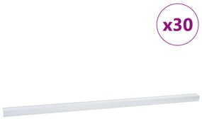 vidaXL Προστατευτικά ακμών σκάλας 30 pcs Ασημί 67 cm Αλουμίνιο