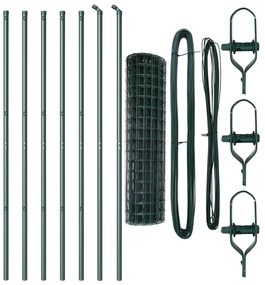 vidaXL Euro Fence με 7 Πόλους 1.2x10 μ Γαλβανισμένο Ατσάλι Πράσινο