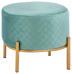 Σκαμπό Sinta HM8638.07 42x42x38Υcm Pistachio-Gold Metal, Fabric