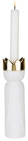 Κηροπήγιο King's Light Balthasar RD0090761 Φ6x21cm White-Gold Raeder Πορσελάνη