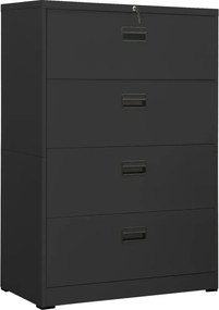 vidaXL Αρχειοθήκη Ανθρακί 90 x 46 x 134 εκ. από Ατσάλι