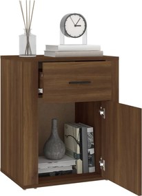 vidaXL Κομοδίνο Καφέ Δρυς 50x36x60 εκ. από Επεξεργασμένο Ξύλο