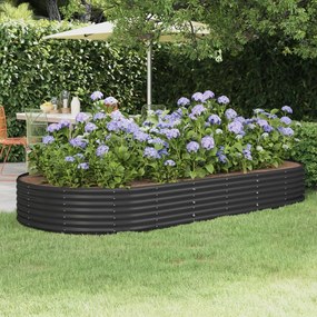vidaXL Ζαρντινιέρα Ανθρακί 296x140x36εκ Γαλβανισμένος χάλυβας