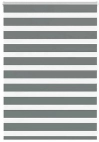 vidaXL Ζέβρα τυφλή Σκούρο Γκρι Πλάτος υφάσματος 95,9 εκ. Πολυεστέρας