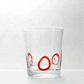 Ποτήρι Ουίσκι Circles 52.110.52 Red Cryspo Trio Glass