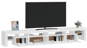 vidaXL Έπιπλο Τηλεόρασης με LED Γυαλιστερό Λευκό 260x36,5x40 εκ.
