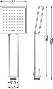 Mexen Uno DR45 υποβρύχιο σετ ντουζιέρας, μαύρο - 71435DR45-70
