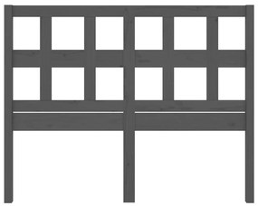 Κεφαλάρι Κρεβατιού Γκρι165,5 x 4 x 100 εκ.από Μασίφ Ξύλο Πεύκου - Γκρι