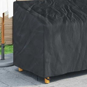 vidaXL Κάλυμμα Παγκάκι Κήπου Μαύρο 175 x 85 x 65 / 94 εκ Ύφασμα 600D