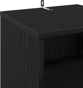 vidaXL Ντουλάπι δίσκων βινυλίου Μαύρη Δρυς 38 x 33 x 61 εκ
