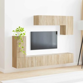 vidaXL Σετ επίπλου τηλεόρασης 4 pcs Δρύς Sonoma Επεξεργασμένο Ξύλο