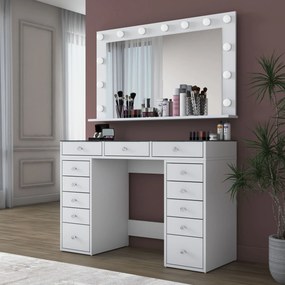Τουαλέτα Μακιγιάζ Λευκό CABREDO 120x44.5x79.8