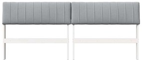 vidaXL Ταπετσαρισμένο κεφαλάρι Ανοιχτό γκρι 180 cm
