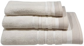Πετσέτα Βαμβακερή Σώματος 70x140εκ. Satin Stripe Sand Komvos 7005929-7