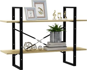 vidaXL Βιβλιοθήκη με 2 Ράφια Sonoma Δρυς 100 x 30 x 70 εκ. Επεξ. Ξύλο