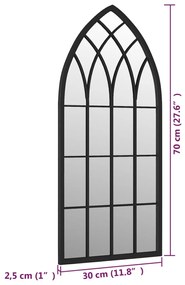 ΚΑΘΡΕΦΤΗΣ ΚΗΠΟΥ ΓΙΑ ΕΞ. ΧΩΡΟΥΣ ΜΑΥΡΟΣ 70 X 30 ΕΚ. ΑΠΟ ΣΙΔΕΡΟ 318344