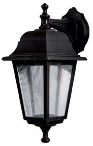 SOLME 203-0211 Vintage Επιτοίχιο Φωτιστικό Φαναράκι Μονόφωτο 1 x E27 IP44 Μαύρο Πλαστικό Σώμα-Μ19 x Π15 x Υ35cm Globostar-203-02 203-0211