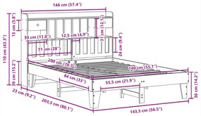 ΣΚΕΛΕΤΟΣ ΚΡΕΒ. ΧΩΡΙΣ ΣΤΡΩΜΑ ΛΕΥΚΟ 140X200 ΕΚ ΜΑΣΙΦ ΠΕΥΚΟ 3308844