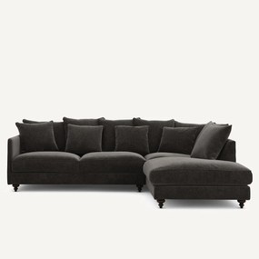 Γωνιακός καναπές-κρεβάτι από βελούδο, Lazare