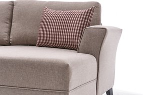 Corner Sofa-Bed Eris - Cream Cream