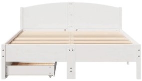 vidaXL Σκελετός Κρεβ. Χωρίς Στρώμα Λευκό 120x200 εκ Μασίφ Πεύκο