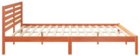 vidaXL Σκελετός Κρεβατιού Καφέ κεριού 200 x 220 cm Μασίφ ξύλο πεύκου