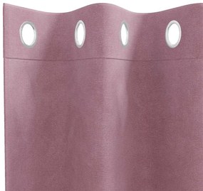 vidaXL Κουρτίνες με κουρτίνες 2 pcs Σκούρο Ροζ 140 x 175 cm Βελούδο