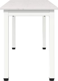 vidaXL Τραπεζαρία Λευκό 60 x 60 x 75 cm Στερεά ξυλεία πεύκου