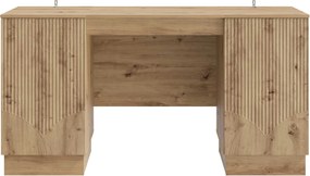 vidaXL Γραφείο Artisan Δρυς 142,5 x 50 x 75 εκ. Επεξεργασμένο Ξύλο