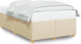 vidaXL Σκελετός Κρεβατιού Χωρίς Στρώμα Κρεμ 120x200 εκ. Υφασμάτινο