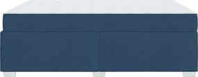 vidaXL Σκελετός Κρεβατιού με στρώμα Μπλε 160 x 200 cm ύφασμα