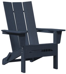 vidaXL Folding Adirondack Chair Ναυτικό Μπλε 74.5x80.5x90 εκ. HDPE