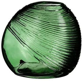 Βάζο Γυάλινο 02.1117301 19,5x16x17cm Green Glass